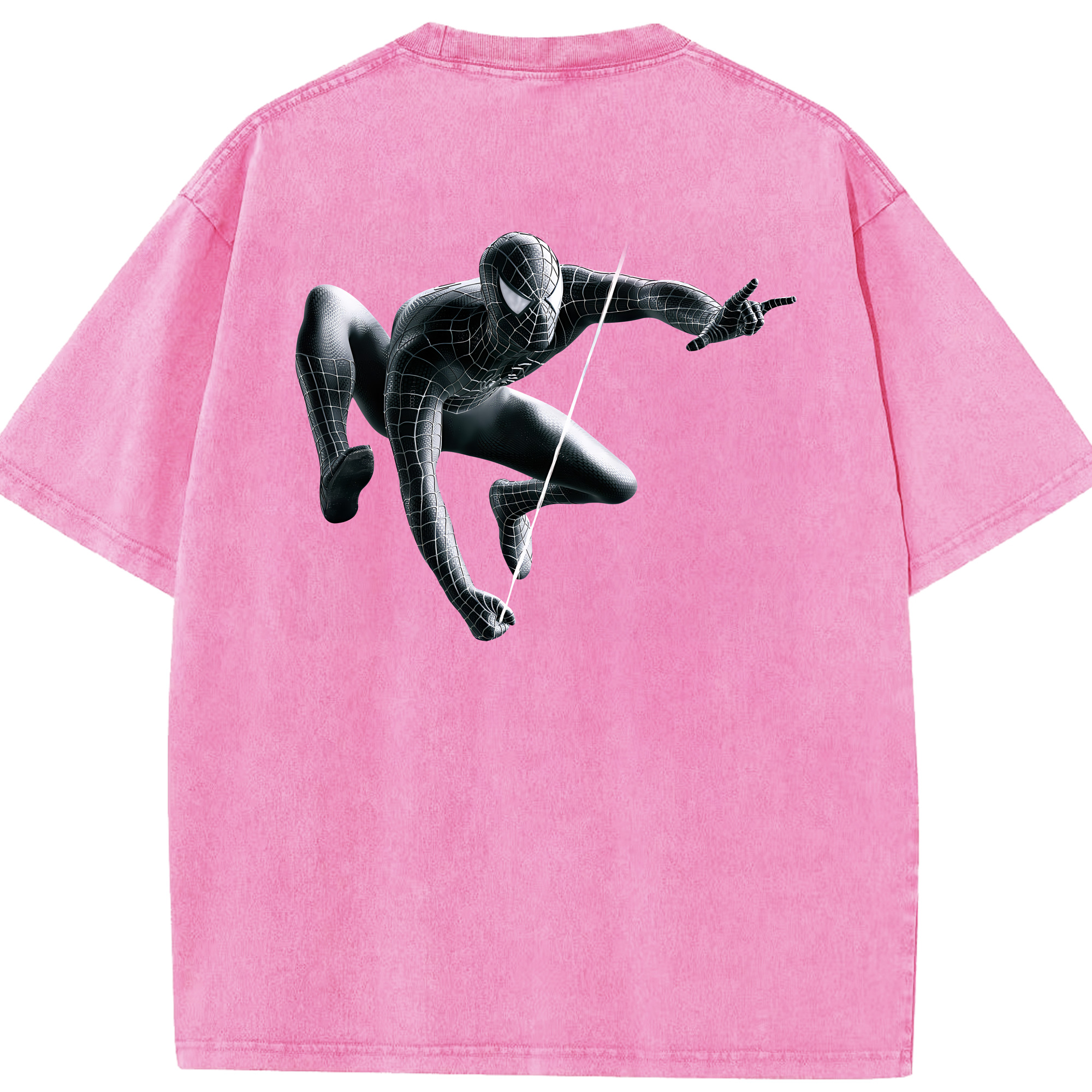 （画像用） Spider Man スパイダーマン 綿100% ヴィンテージ風 半袖Tシャツ（背面プリント）